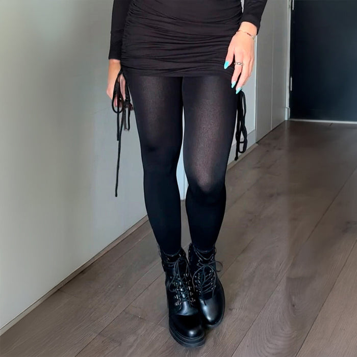 Panty Polar Negra con Pie