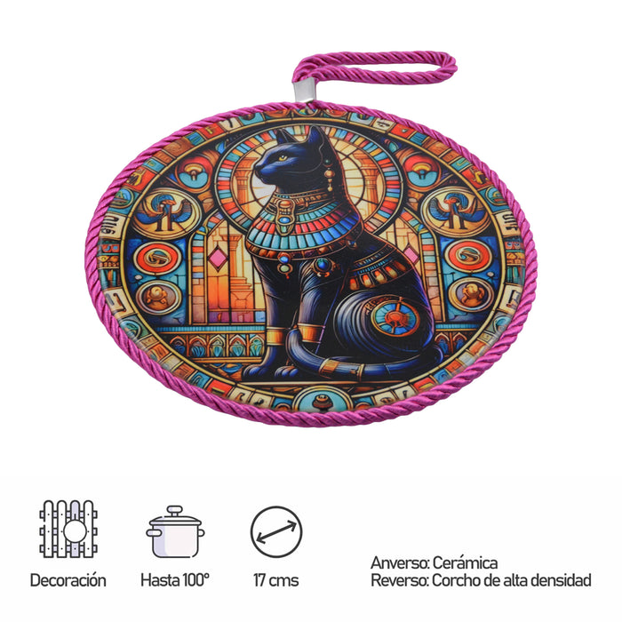 Posaollas Gato Egipcio Cordòn Fucsia