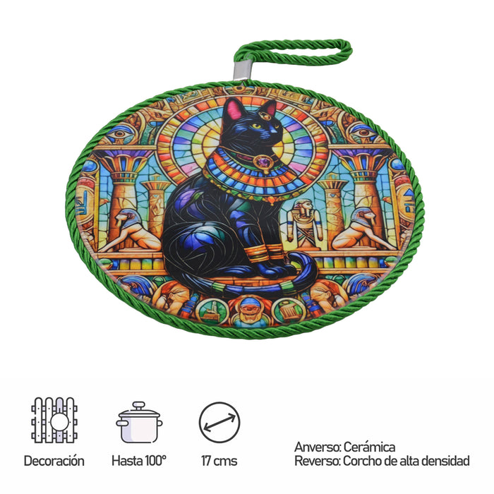 Posaollas Gato Egipcio Cordòn Verde