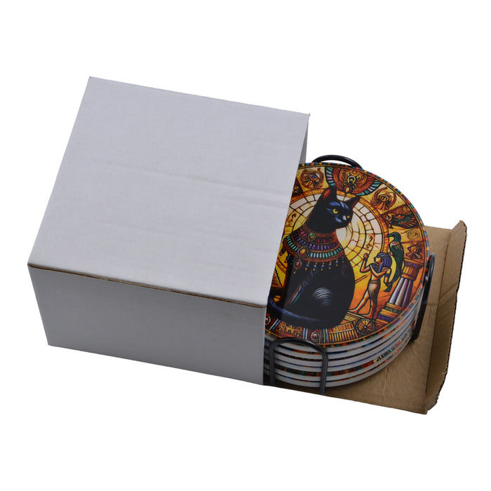 Set de 6 Posavasos de Gatitos Egipcios