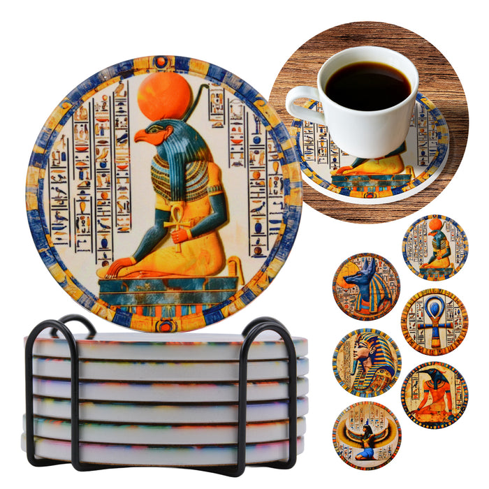 Set de 6 Posavasos de Dioses Egipcios