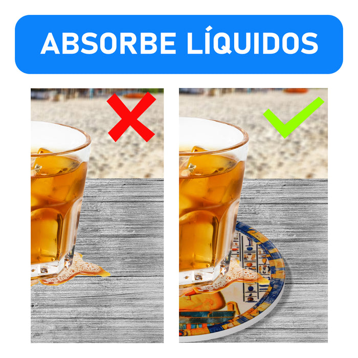 Set de 6 Posavasos de Dioses Egipcios