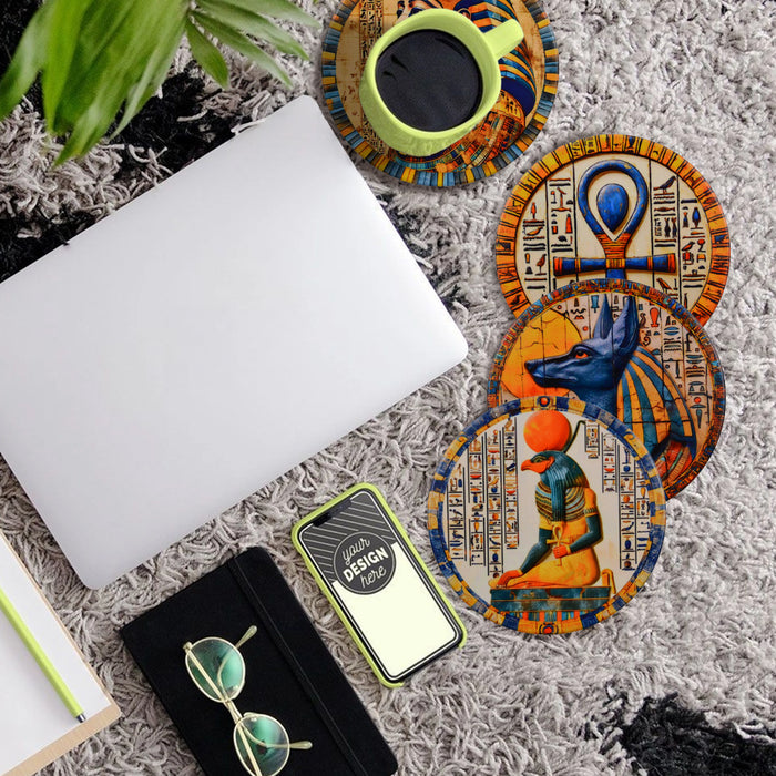 Set de 6 Posavasos de Dioses Egipcios