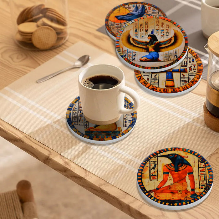 Set de 6 Posavasos de Dioses Egipcios