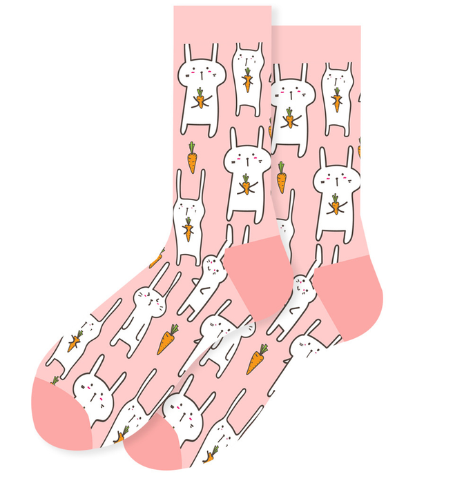 Calcetines Conejo Comiendo Zanahoria