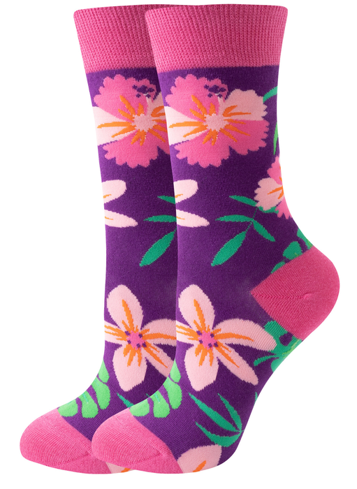 Calcetines Flores Rosadas