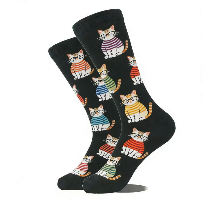 Calcetines Gatitos con Lentes y Polera