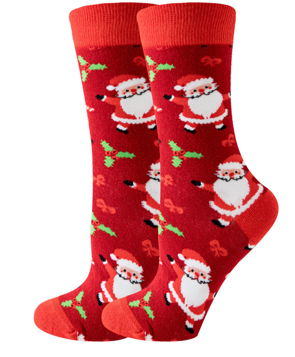 Calcetines Diseño Navideño con Viejito Pascuero