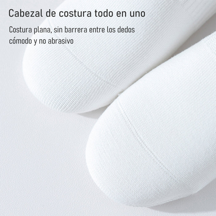 Calcetín Deportivo Yoga Antideslizante Ajustable Blanco 3 Rayas