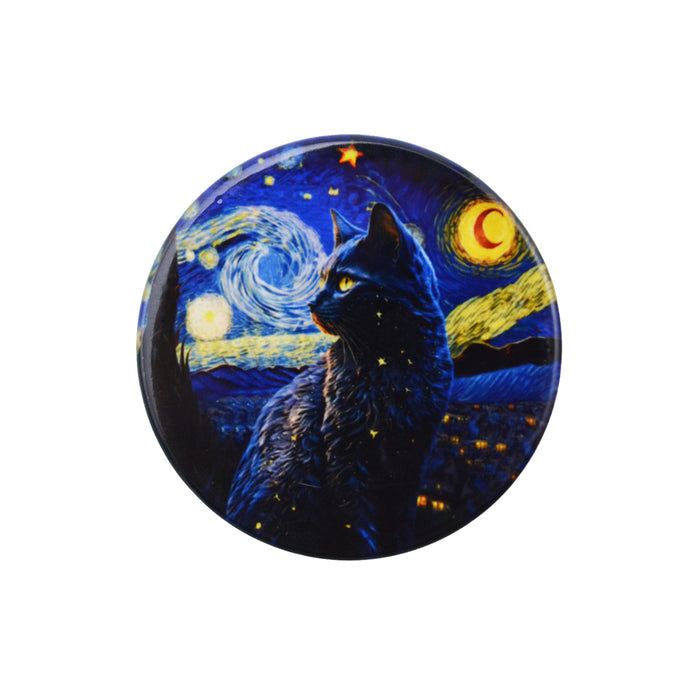 Imán Gato Negro Noche