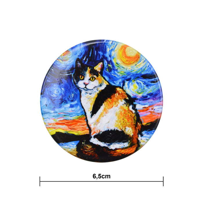 Imán Gato Calicò Pintura