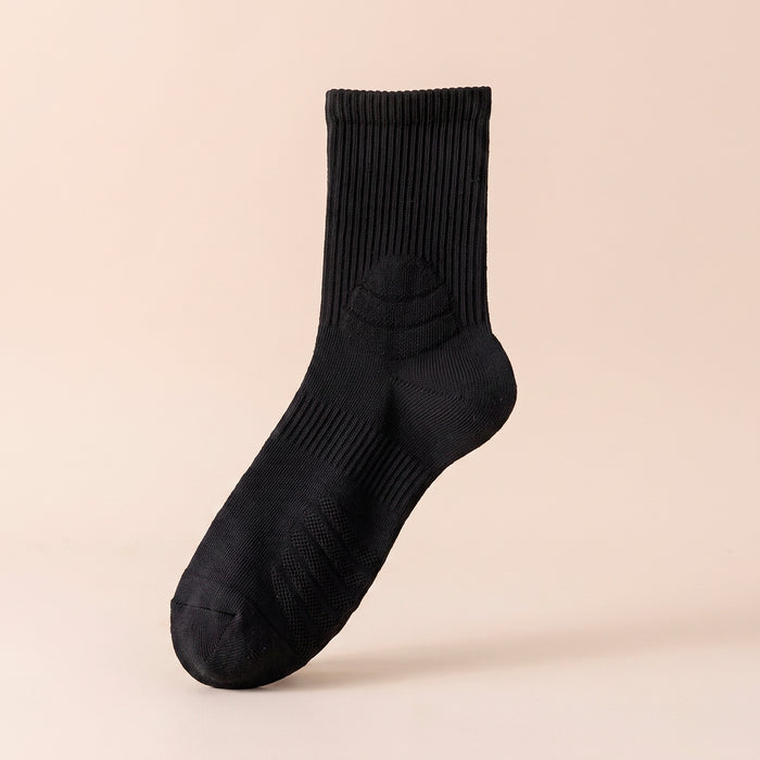 Calcetín Deportivo Largo Algodón Negro 36-40