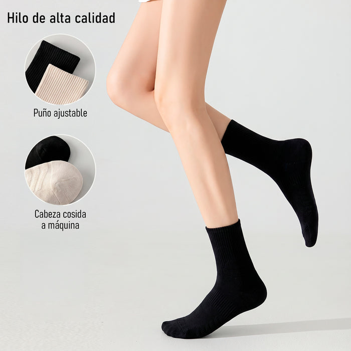 Calcetín Deportivo Largo Algodón Blanco 36-40