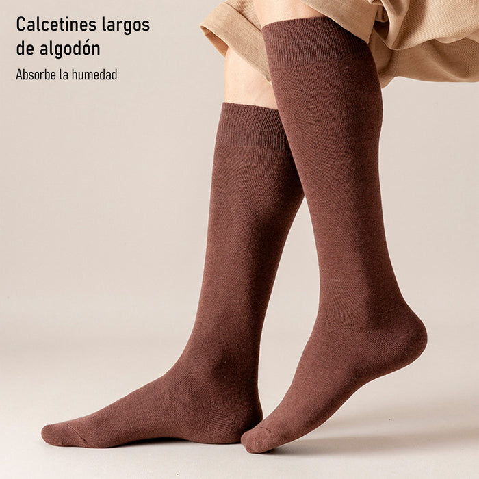 Calcetines Lisos Extra Largos café 41-45