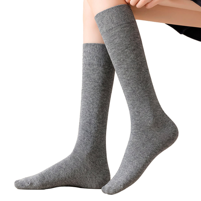 Calcetines Lisos Extra Largos Gris 36-40