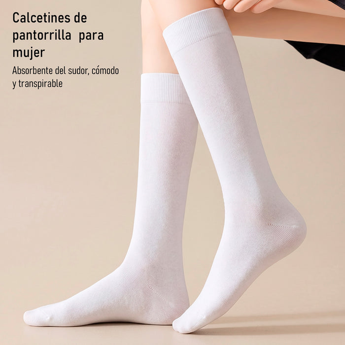 Calcetines Lisos Extra Largos Blanco 36-40
