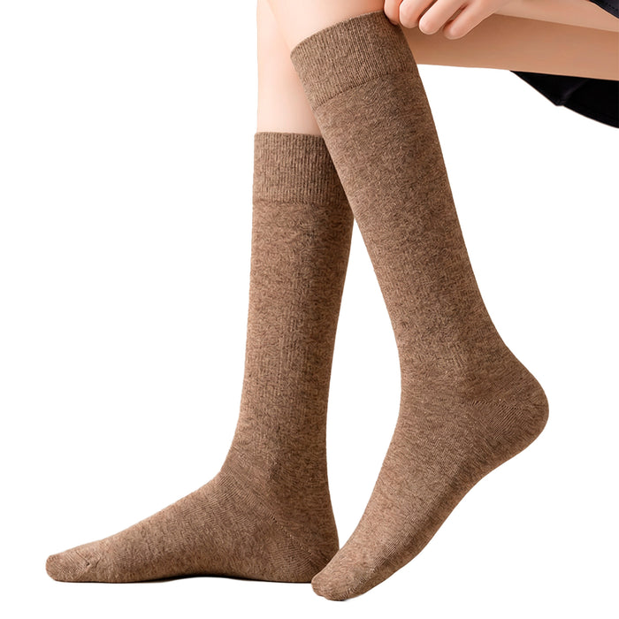 Calcetines Lisos Extra Largos Cafè Claro