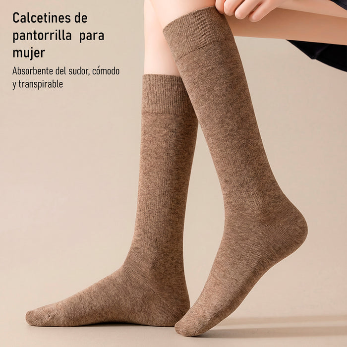 Calcetines Lisos Extra Largos Cafè Claro