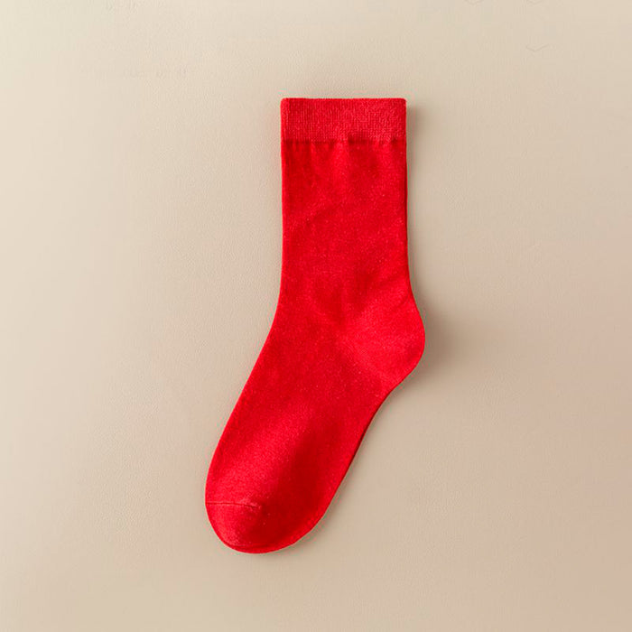 Calcetines Liso Color Rojo 36-40
