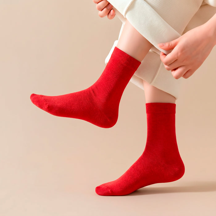 Calcetines Liso Color Rojo 36-40