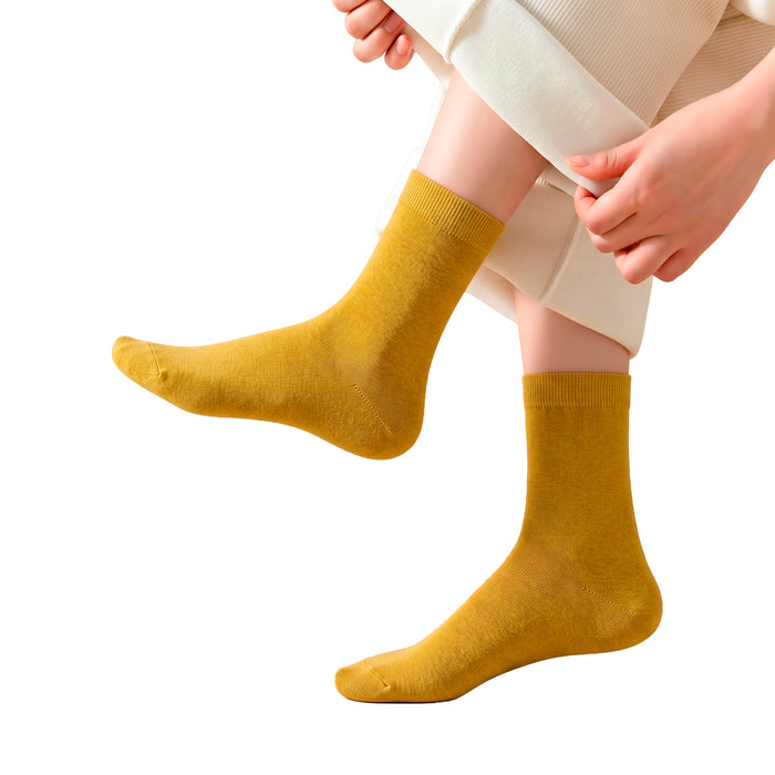 Calcetines Liso Color Mostaza 36-40
