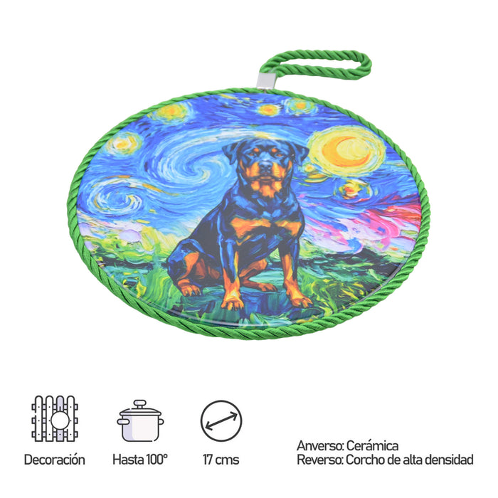 Posaollas Perro Rottweiler Pintura
