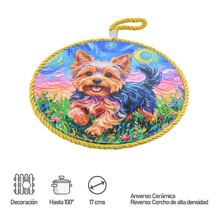 Posaollas Perro Yorkshire Pintura