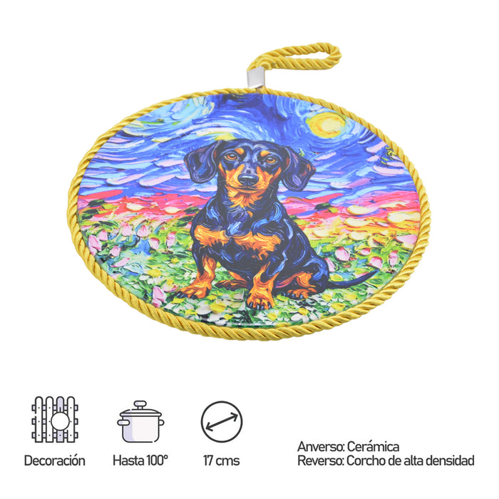 Posaollas Perro Salchicha Negro