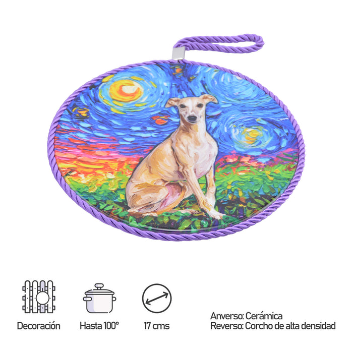 Posaollas Perro Galgo Pintura