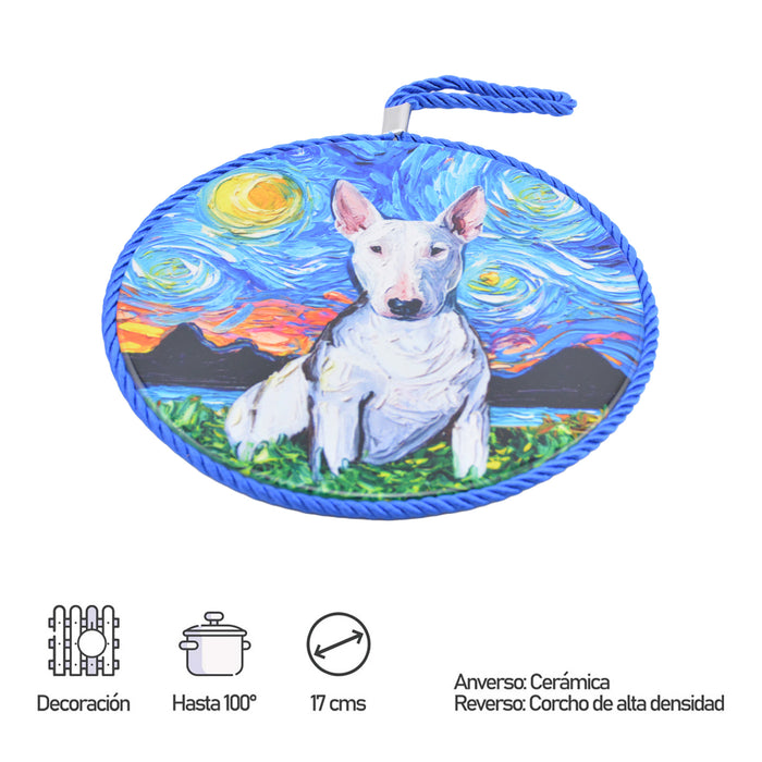 Posaollas Perro Bull Terrier Pintura