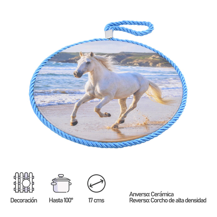 Posaollas Caballo Hilo Azul Claro