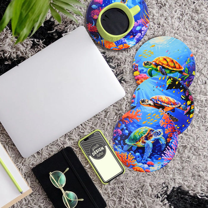 Set de 6 Posavasos Tortugas Marinas