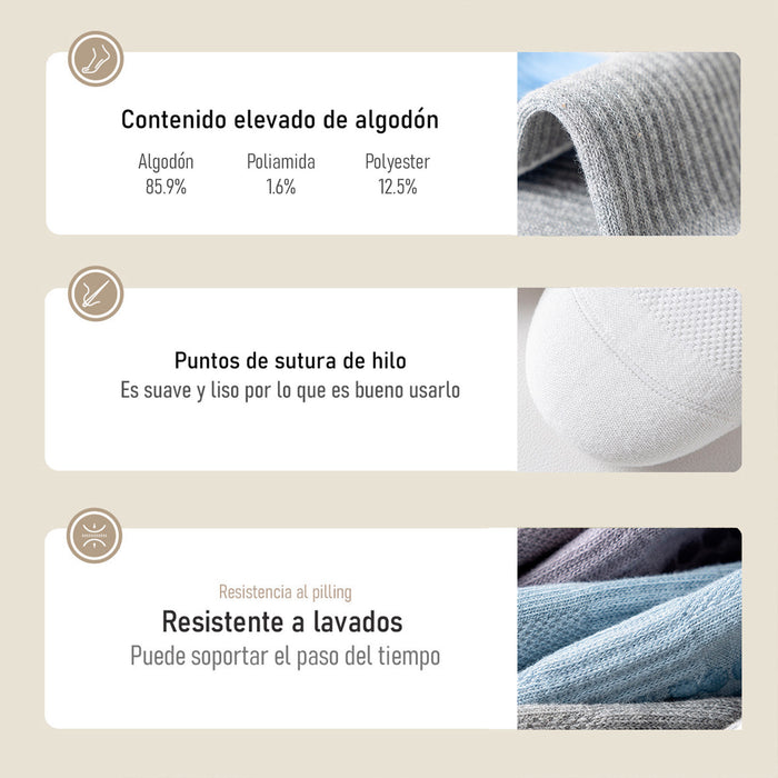 Calcetín Deportivo Yoga Antideslizante Ajustable Blanco Perrito