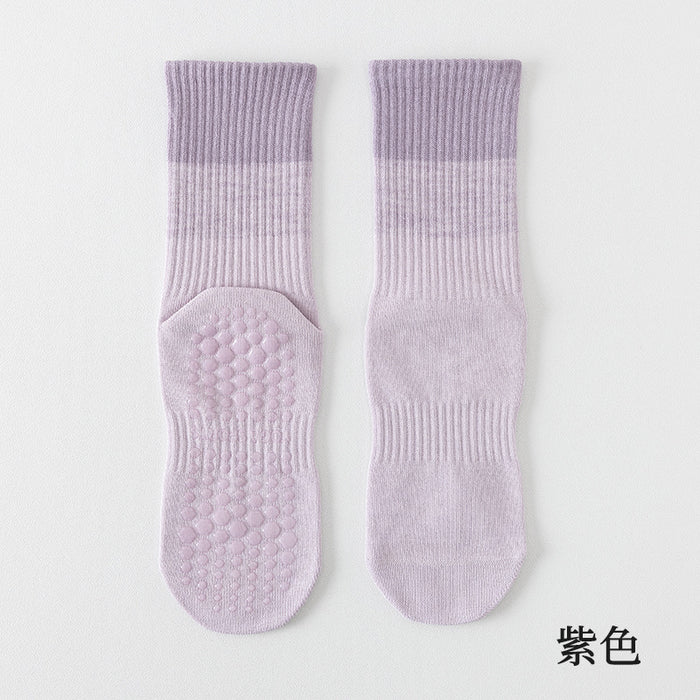 Calcetín Deportivo Yoga Antideslizante Ajustable Degradé Morado
