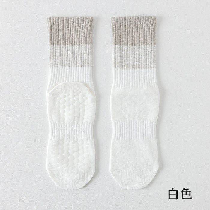 Calcetín Deportivo Yoga Antideslizante Ajustable Degradé Blanco