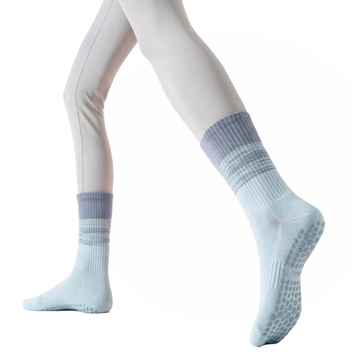 Calcetín Deportivo Yoga Antideslizante Ajustable Degradé Azul
