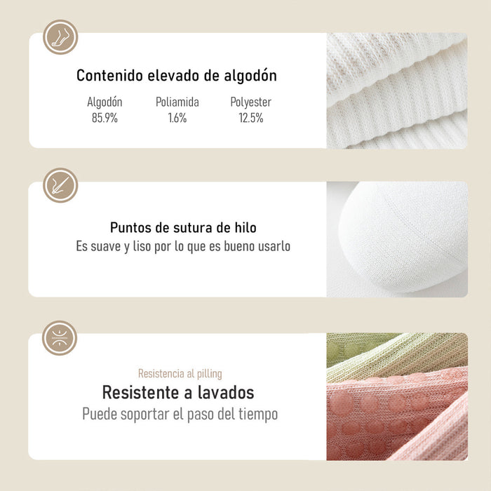 Calcetín Deportivo Yoga Antideslizante Ajustable Degradé Blanco