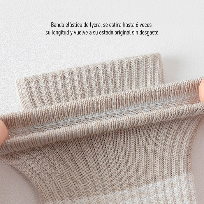 Calcetín Deportivo Yoga Antideslizante Ajustable Degradé Blanco