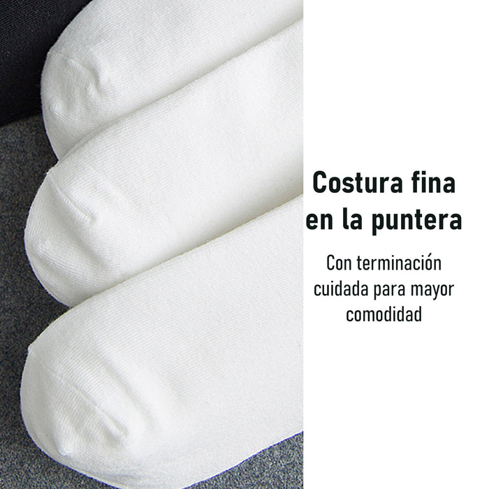 Calcetines Blancos Linea de Colores Arcoiris