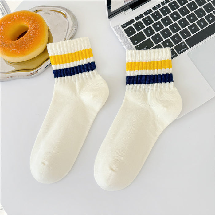 Calcetines Rayas Azul y Amarillo