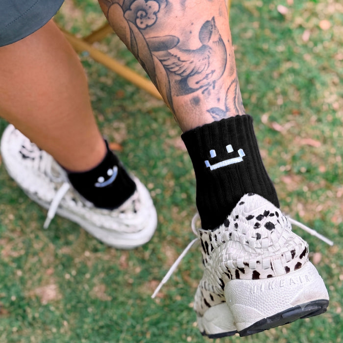 Calcetines Negro Carita Feliz