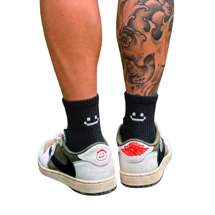 Calcetines Gris Oscuro Carita Feliz
