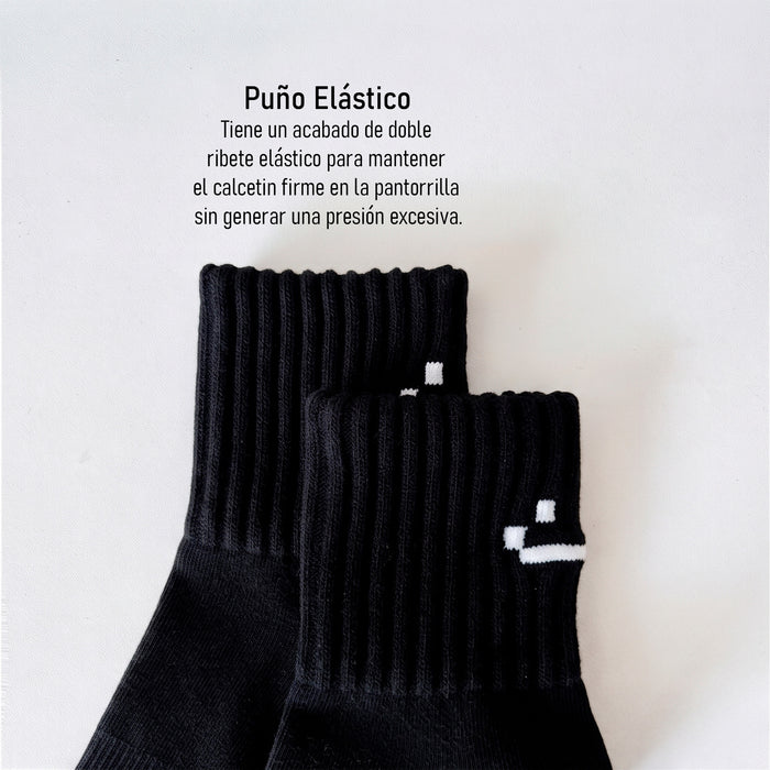 Calcetines Negro Carita Feliz