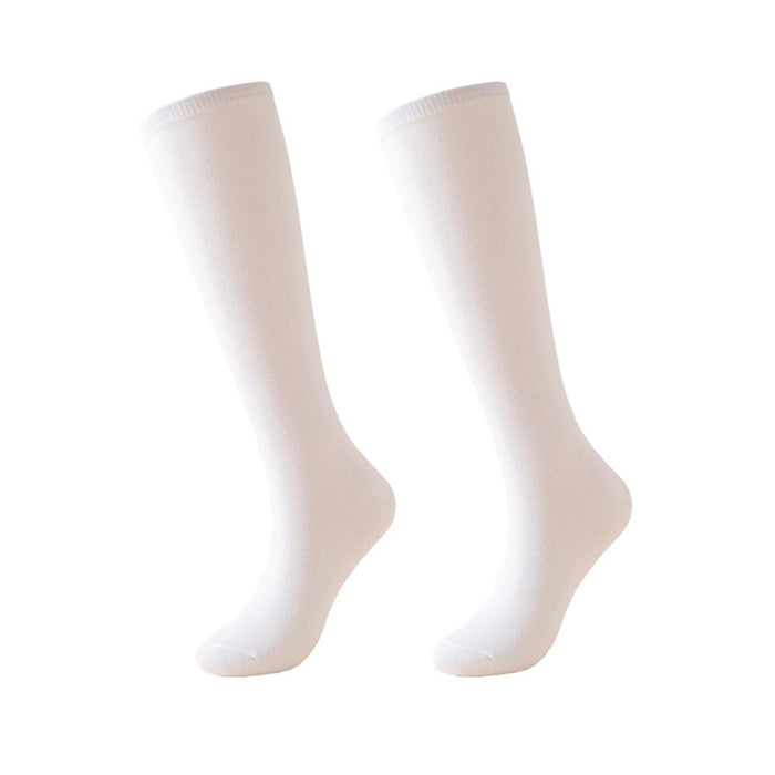 Calcetines Delgados Lisos Extralargos Blanco