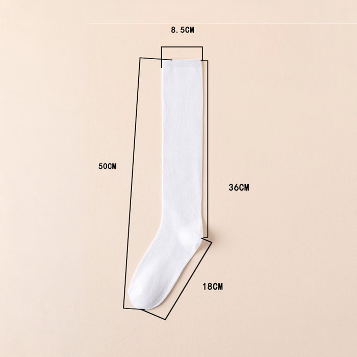 Calcetines Delgados Lisos Extralargos Blanco