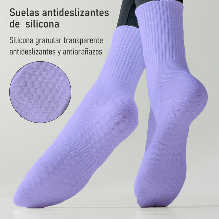 Calcetín Deportivo Yoga Antideslizante Ajustable Negro