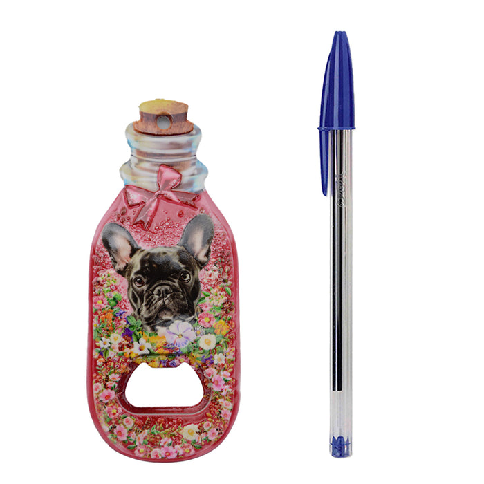 Abrebotellas perros florales imanes ceramica bulldog frances 3917-4