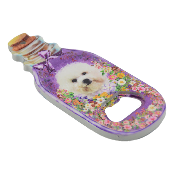 Abrebotellas perros florales imanes ceramica poodle 3917-6