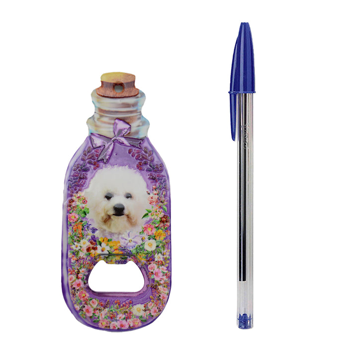 Abrebotellas perros florales imanes ceramica poodle 3917-6