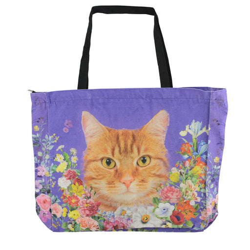 Bolso gato floral rectangular